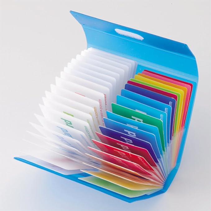 Lihit Lab Card Case Point Card Holder 40 Cards Blue A5013-8