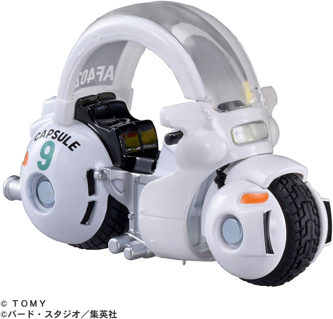 Takara Tomy Dream  x Dragon Ball Bulma's Capsule No.9 Bike Mini Car Toy, 3 Years and Up