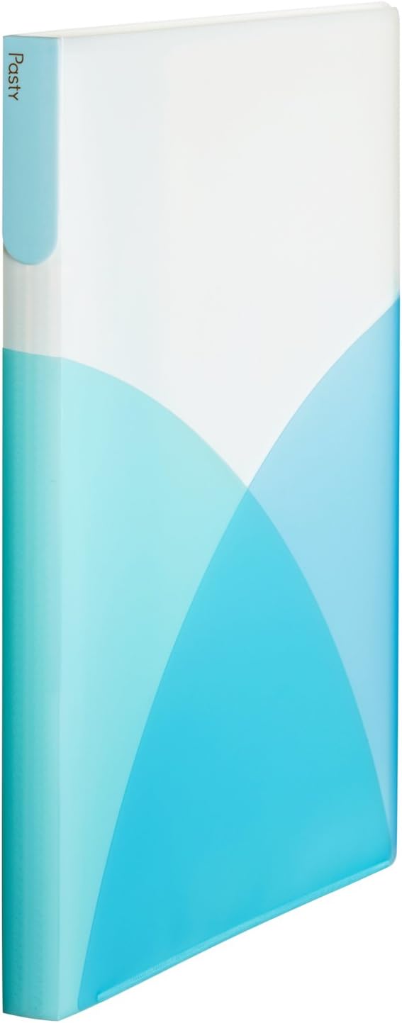 Plus Clear File A4 Vertical 40 Pockets Pasty 98-414 Soda Blue