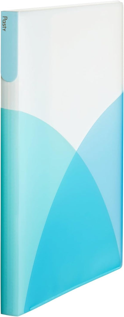 Plus Clear File A4 Vertical 40 Pockets Pasty 98-414 Soda Blue