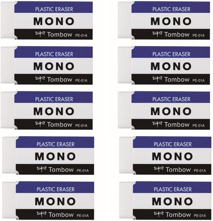 Tombow Pencil Eraser MONO PE01 JCA-061 (10PCS)