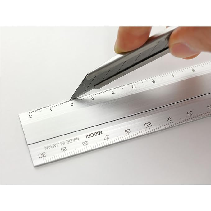 Midori Multi Aluminium Ruler 30cm Silver (42253006)