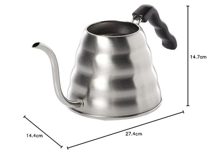 Hario Gooseneck Coffee Kettle 'Buono', Stovetop, 1.2L, Stainless Steel, Silver
