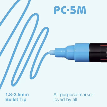 Uni Posca PC-5M Paint Markers Black/White 4 pieces