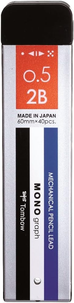 Tombow Pencil Lead, Monograph MG 0.5 2B, ECG-124, Monocolor