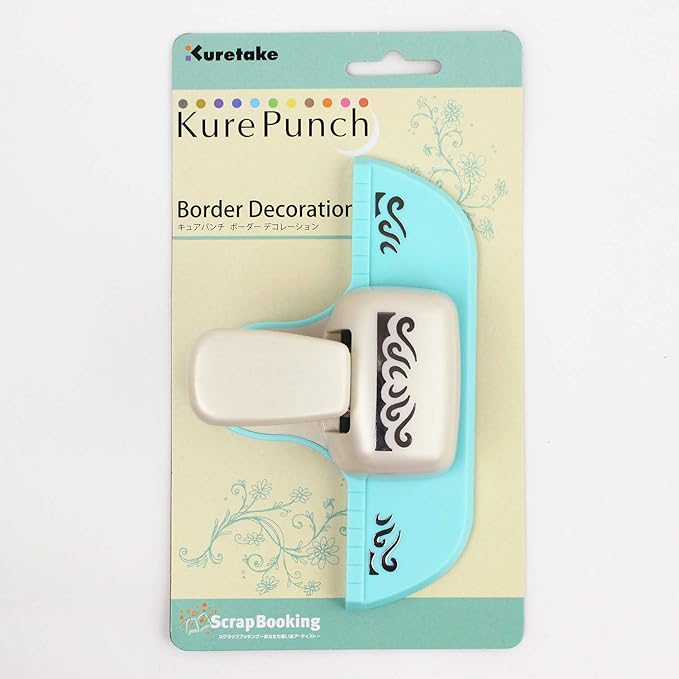 Kuretake SBKPB130-4 Kure Punch, Craft Punch, Border Decoration, Precious Hearts