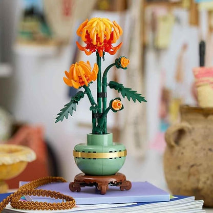 LEGO Icons Chrysanthemum Flower Decor Building Set 10368 Building Blocks for 18+ Gift