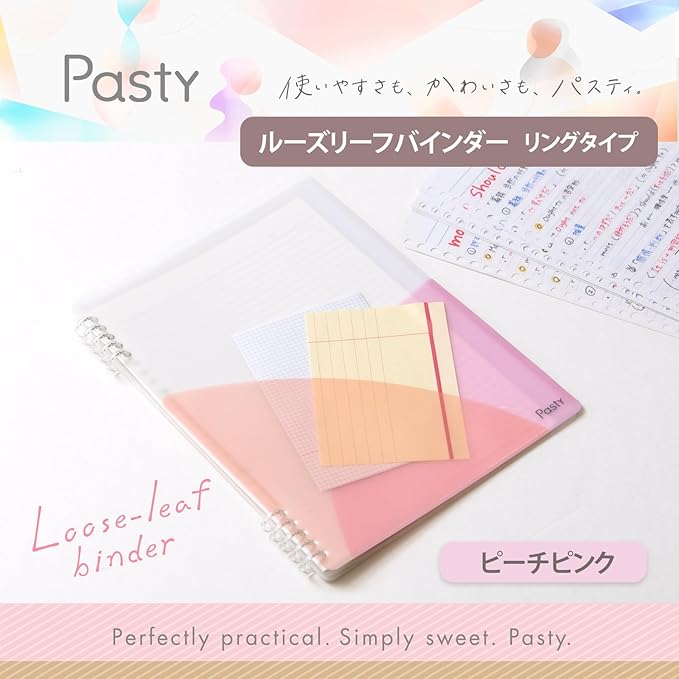 Plus Loose Leaf Binder B5 Pasty Ring Type Peach Pink FC-820PR 97-080