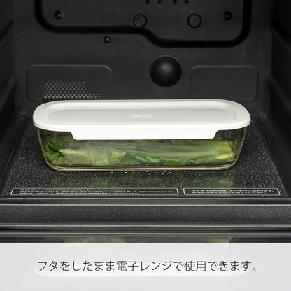 HARIO KSTL-3508-OW Stacking Heat-Resistant Glass Containers + Mini Square Small Bowls, Set of 5