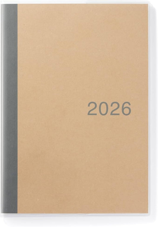 MUJI 84854484 2026 A5 Monthly Planner, Starts on December 2025
