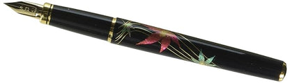 Platinum Makie Fountain Pen Kanazawa Foil Maple Fine Print (F) Ptl-15000h # 46-2