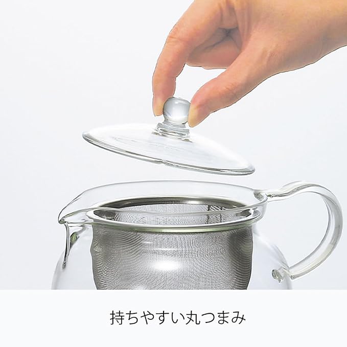Hario Cha Kyusu Maru Tea Pot, 450ml, Glass