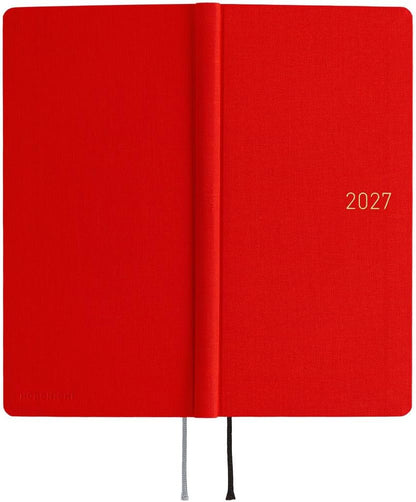 Hobonichi Planner, 2027 Weeks, Poppy Red, Starts from January, Weekly Notebook.