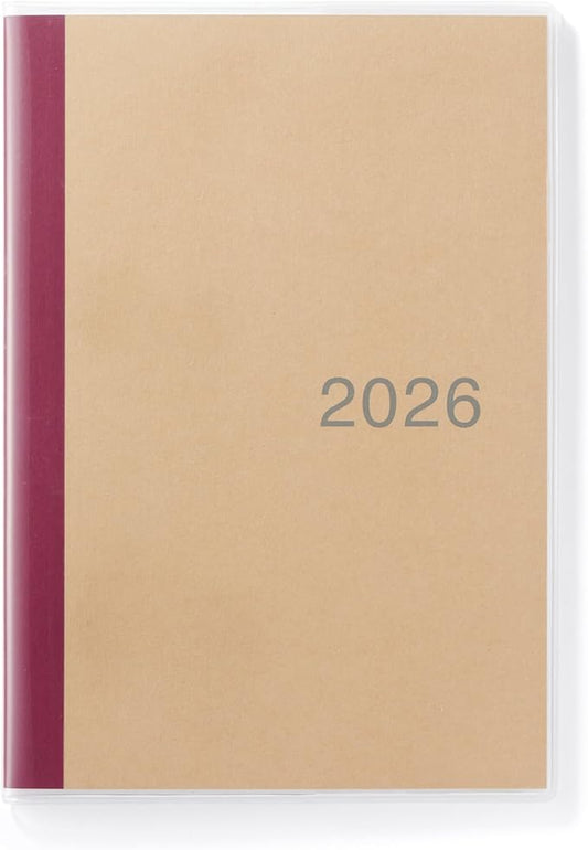 MUJI 8485446 2026 A5 Monthly Planner, Starts on December 2025