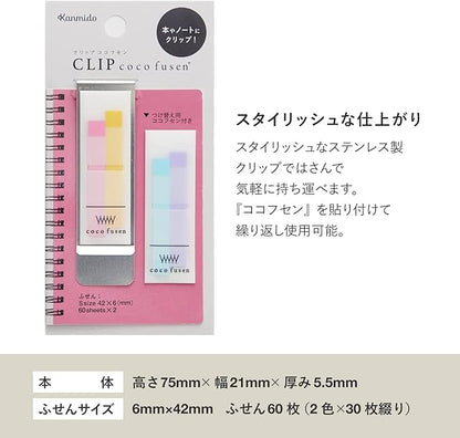 Kanmido Fusen Clip Cocofsen Pastel Pink S CF-7008 (x2)