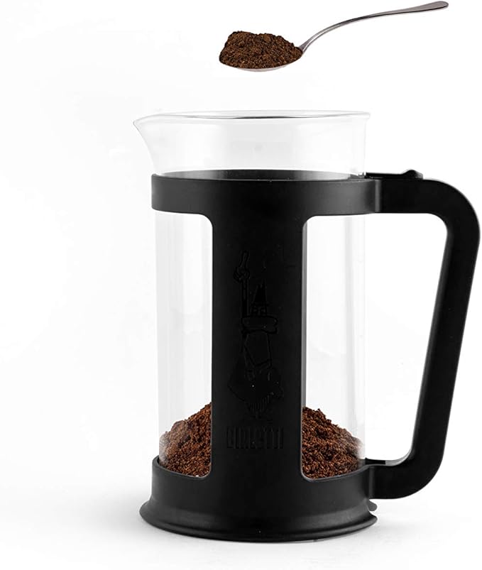 Bialetti Coffee Press Smart French Press for Coffee or Tea Borosilicate Glass Containers Dishwasher Safe 1L Black