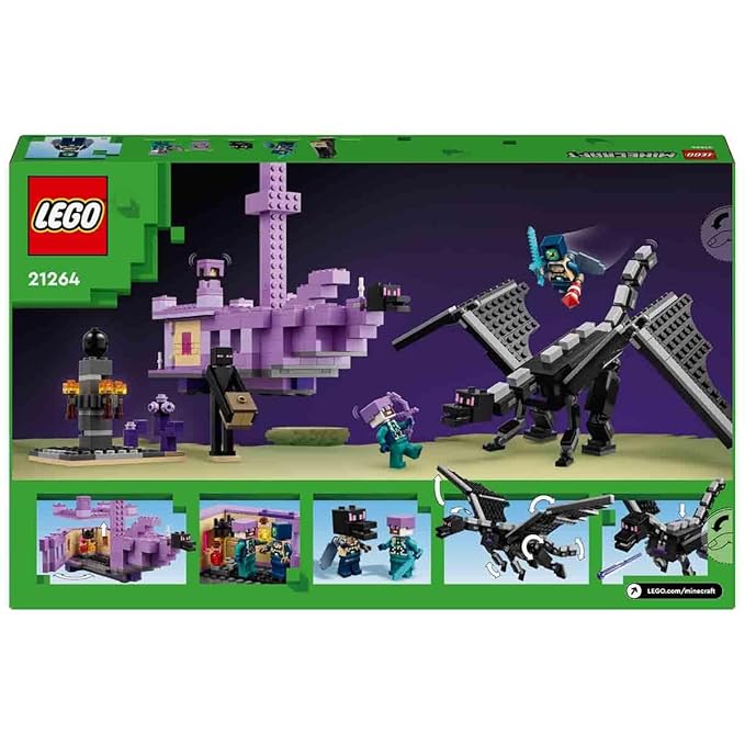 Lego Minecraft The Ender Dragon and the End Ship, Action Toy and Explorer Set, Video Game Building Kit, Adventure Playset, Gift for Boys and Girls from 8 Years 21264