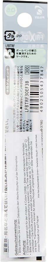 Pilot Single Refill Frixion Ballpoint Pen 0.5mm Slim Multi-Color Black 3 Pieces LFBTRF30EF3B