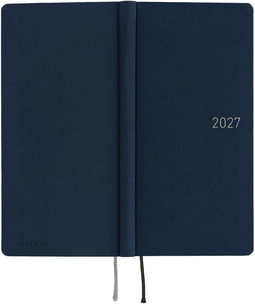 Hobonichi 2027 Weeks, English Edition, Colors, Midnight Blue, Starts from January, Weekly Notebook
