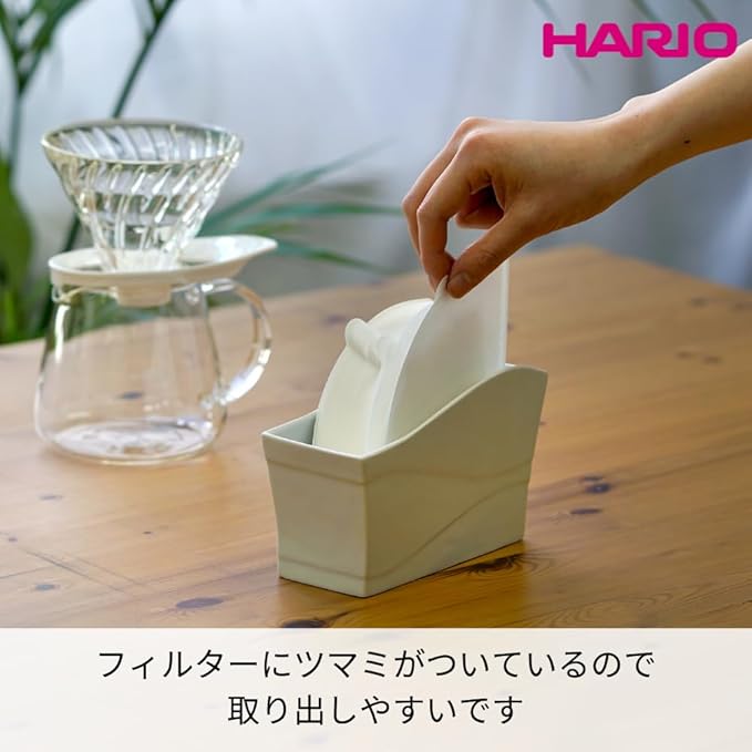 Hario VCF-02-40W-4S-AZ+ V60 Coffee Filter, For 1-4 Cups, 160 Sheets, Set of 40 Sheets × 4 Packs, Amazon Original Set, Made in Japan, FSC Certified Product, 02, W, White