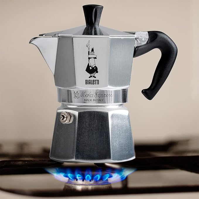 Bialetti Mocha Express 3 Cup, Direct Fire Type +Bialetti Induction Plate