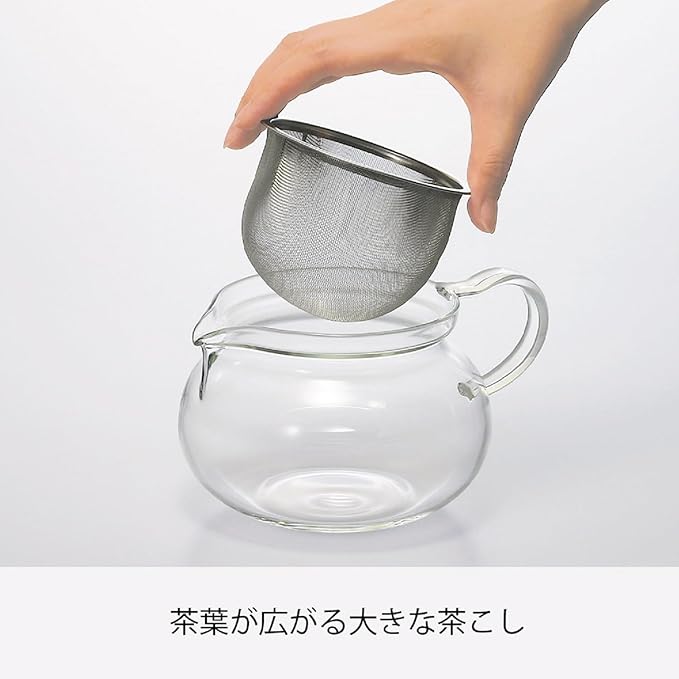Hario Cha Kyusu Maru Tea Pot, 450ml, Glass