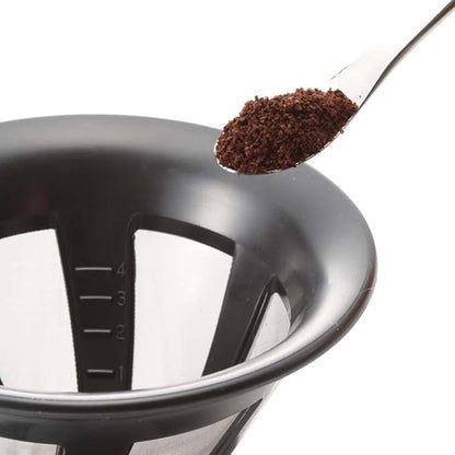 Hario Paperless Coffee Dripper Black Stainless Steel Filter CFOD-02