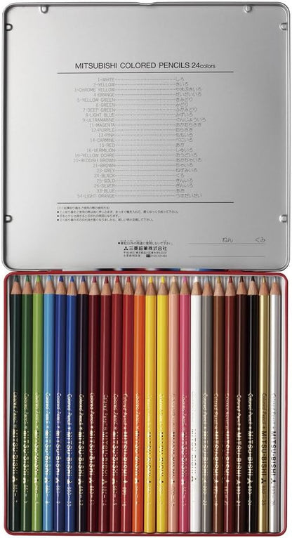 Uni Mitsubishi Pencil Colored Pencil 880 Uni Palette Elementary School Student Light Blue 24 Colors K88024CPLT.8