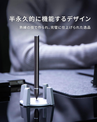 Hoverpen 90° Hover Pen novium Zero Gravity Ballpoint Pen Desk Pen Luxury Pen Desk Floating Pen Free Rotating Gift for Him 1.0 Dark Grey