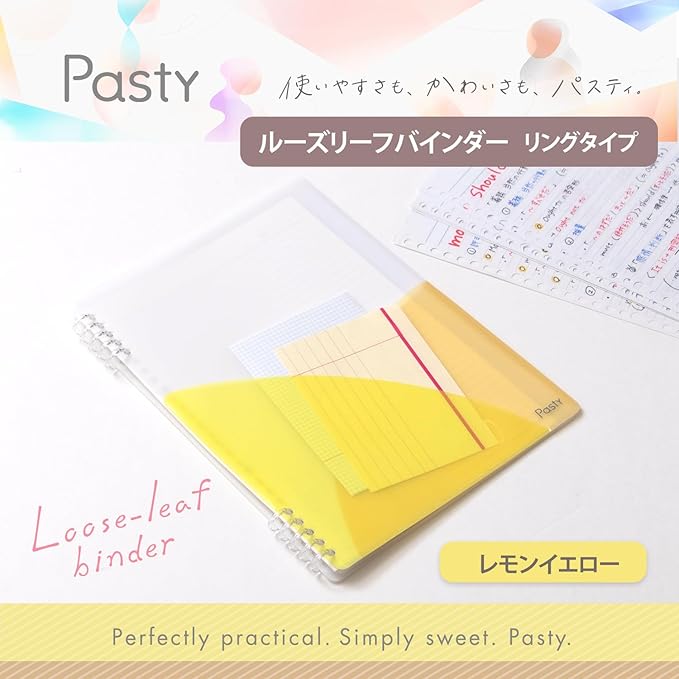 Plus Loose Leaf Binder Pasty Loose Leaf Binder Ring Type Lemon Yellow FC-820PR 97-084