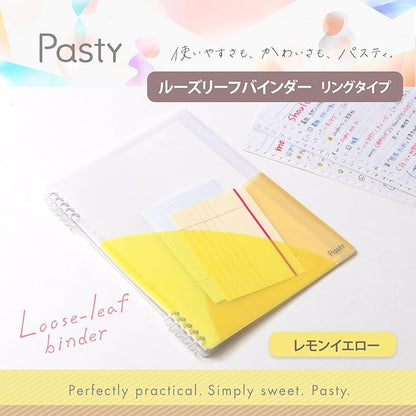 Plus Loose Leaf Binder Pasty Loose Leaf Binder Ring Type Lemon Yellow FC-820PR 97-084