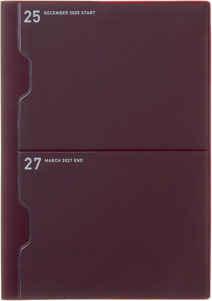 Laconic LAMD92-160WI Notebook, 2026, A5 Monthly Pocket, Wine (Starts on December 2025)