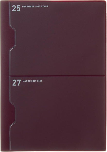 Laconic LAMD92-160WI Notebook, 2026, A5 Monthly Pocket, Wine (Starts on December 2025)
