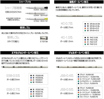 ZEBRA SBX-GO-KN-AZ Multi-functional Pen, Sharbo X, Gold Axis, Refill Included, Gold