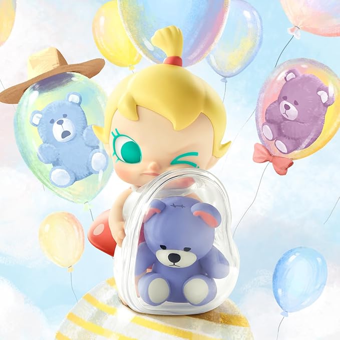 POP MART Baby Molly My Huggable Discovery Series (1 Piece), Pop-Mart Toy Toy Toy Plastic Model Premium Toy PVC Soft Vinyl Original Character Birthday Gift