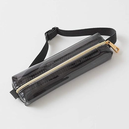 Midori Pen Case Book Band Pen Case for B6 to A5 Transparent Black 41470006