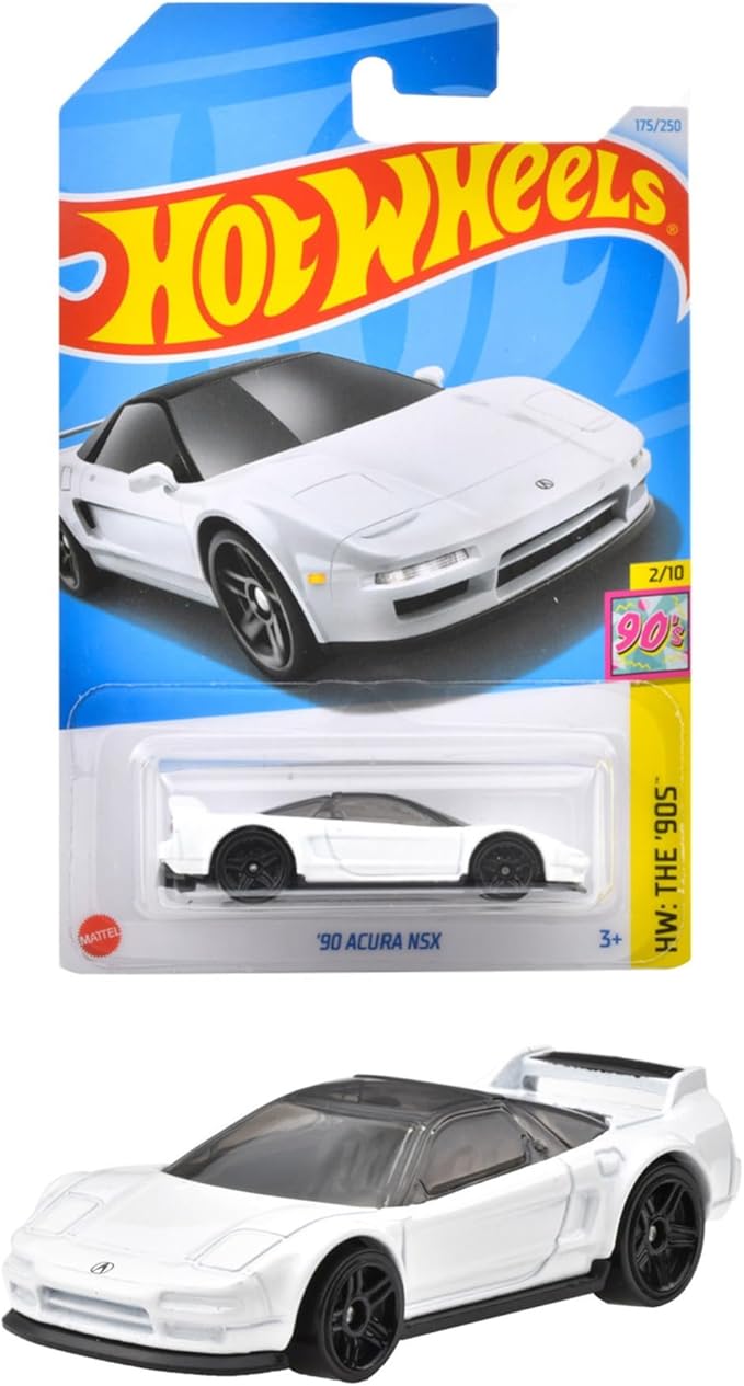 Hot Wheels HXR29 Basic Car '90 Acura NSX Vehicle Toy Mini Car 3 Years Old and Up White