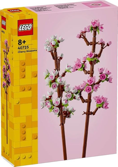 LEGO Creator Cherry Blossoms, Artificial Room Decor Flowers and Desk Accessory, Bouquet of Flowers for Displaying, Flower Gift for Girls and Boys Age 8 and Over 40725