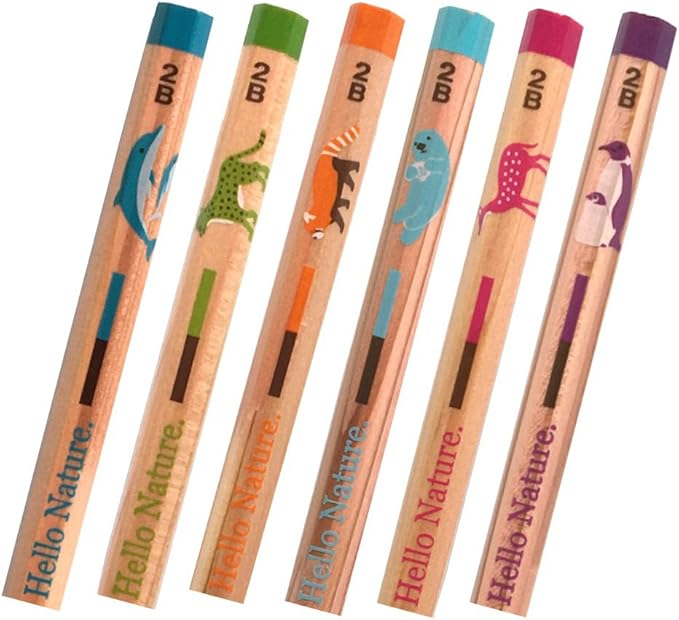 Tombow Hello Nature KB-KHNCH2B Pencil, 2B, Cheetah, 1 Dozen (x2)