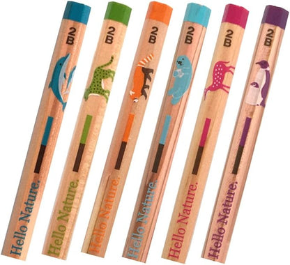 Tombow Hello Nature KB-KHNCH2B Pencil, 2B, Cheetah, 1 Dozen (x2)