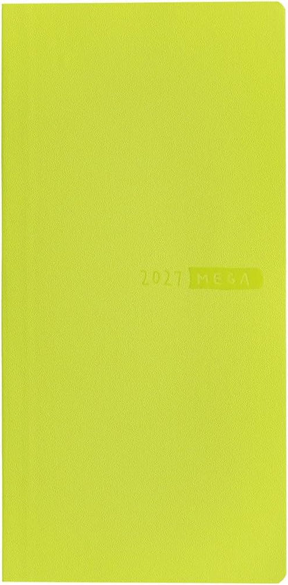Hobonichi Techo 2027 Weeks MEGA Sneaker/Lime Green, January Start, Weekly Left-Hand Layout, Slim Vertical, 215 Grid Pages.