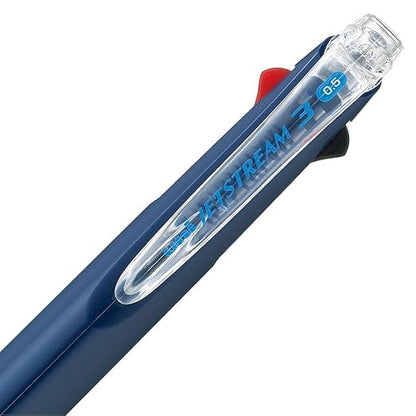 Uni Ballpoint Pen Jetstream 3 Color Black, Red, Blue Ink 0.5mm, Navy (SXE340005.9)
