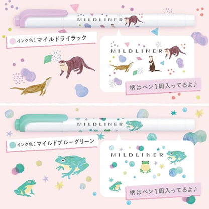 Zebra Mildliner Wkt7-As-5C-A Highlighter, Set Of 5 Colors, Animal - Multicolor