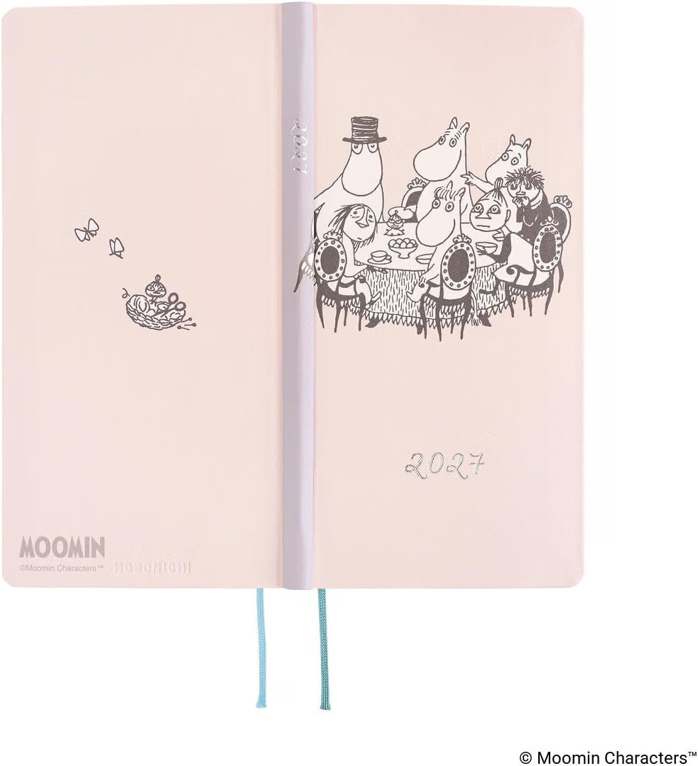 Hobonichi Techo 2027 weeks (Special Edition) Moomin/Around the Table January Start Weekly Planner Weekly Left Slim Vertical