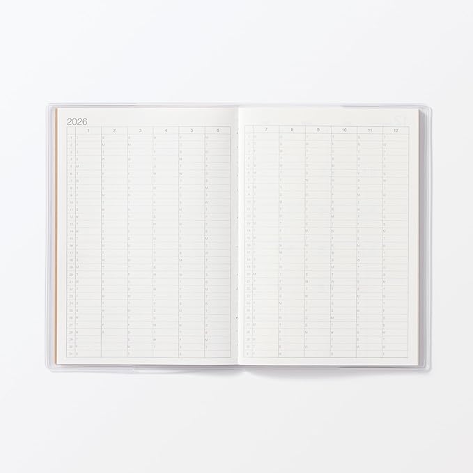 MUJI 84854460 2026 A6 Monthly Planner, Starts on December 2025