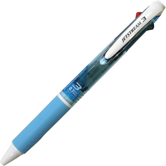 Uni Mitsubishi Pencil 3-color Ballpoint Pen Jetstream 0.7 Light Blue Easy to Write with SXE340007.8