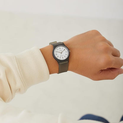 Citizen Q&Q Analog Wristwatch, Water Resistant to 10 ATM, Unisex, Urethane Strap, White x Skeleton