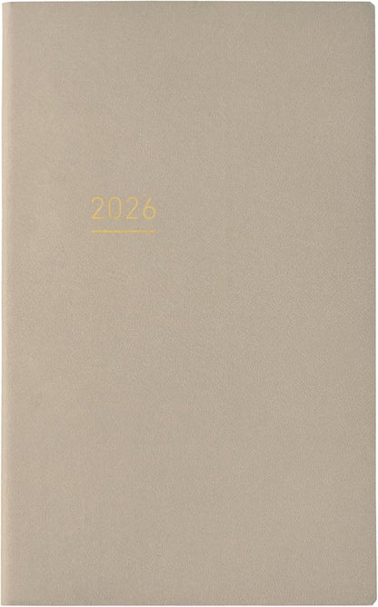 Kokuyo Jibun Notebook Lite Notebook 2026 Monthly Weekly A5 Slim Beige Ni-JL1LS-26 Starts on December 2025