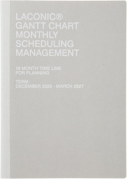 Laconic LGMD14-150 Notebook, 2026, A5 Monthly Gantt Chart, Ticket Paper