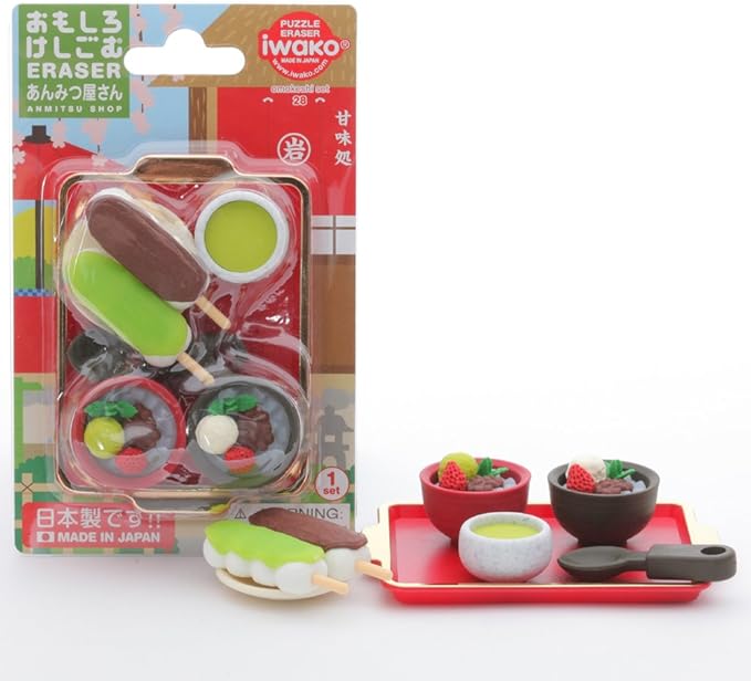 Iwako Anmitsuya Eraser, 10-Piece Blister Pack, SCERBRI033